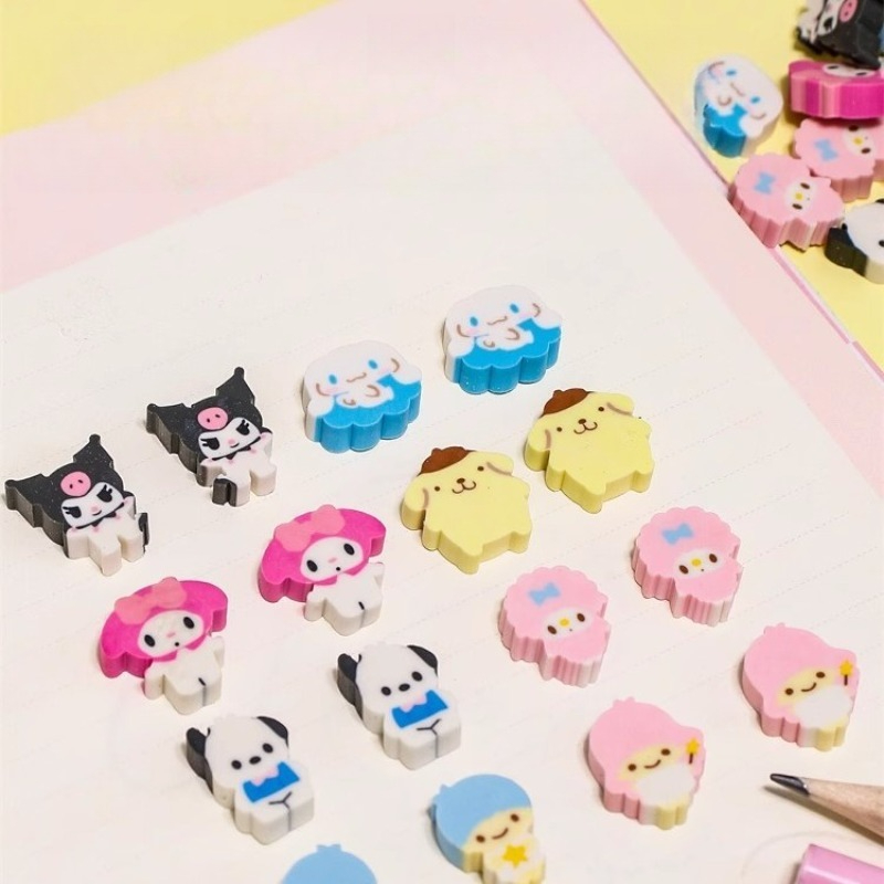 Office Supply Office Stationery Items - Kawaii Hello Kitty Eraser Cute Cartoon