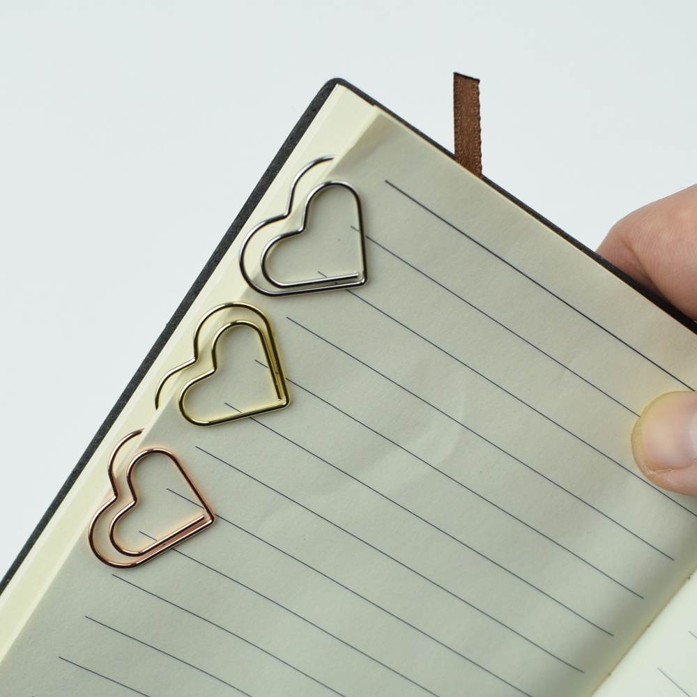12-Piece Set Heart Paper Clips - Binder Clip Assorted recension och pris