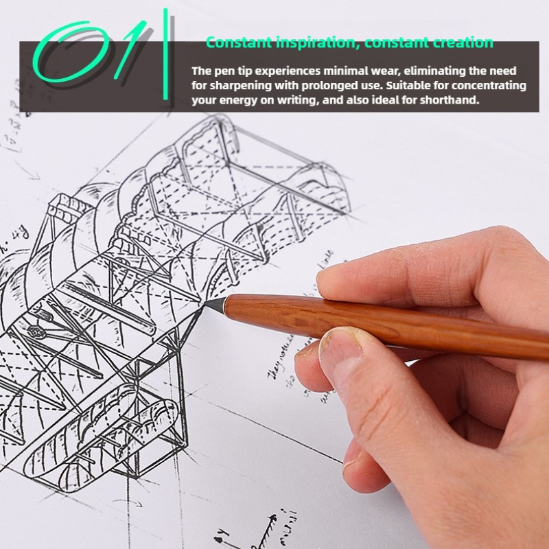 Wooden Eternal Pencil No Sharp - Stationery Office recension och pris