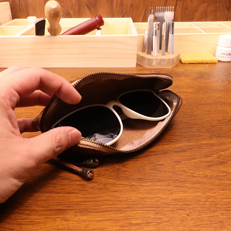 Cowhide pen bag for men vintag - Tan Stationery & Office Supply recension och pris