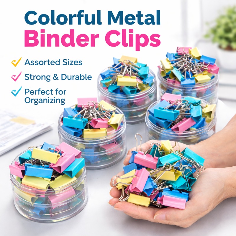40PCS/Set Long Colorful Metal  - Binder Clip Assorted recension och pris