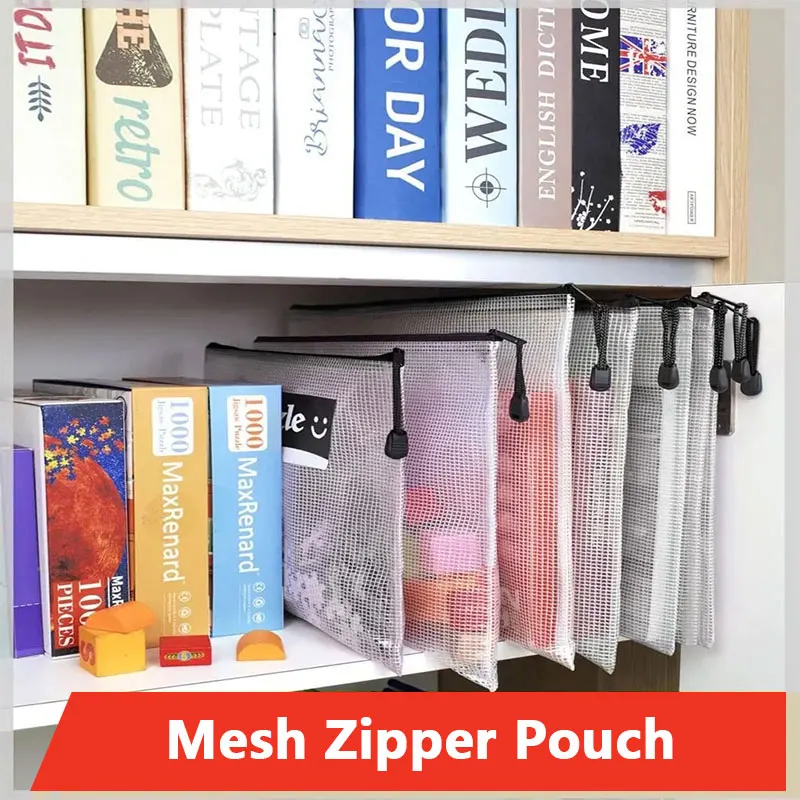 A3/A4/A5/A6 Mesh Zipper Pouch  - Portfolio Folder Zip recension och pris