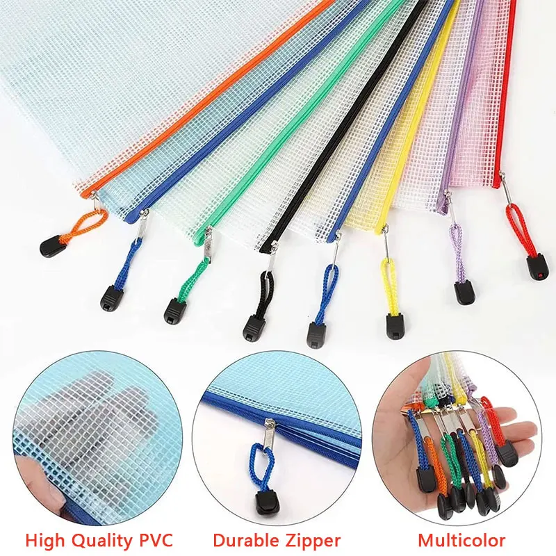 A3/A4/A5/A6 Mesh Zipper Pouch  - Portfolio Folder Zip recension och pris