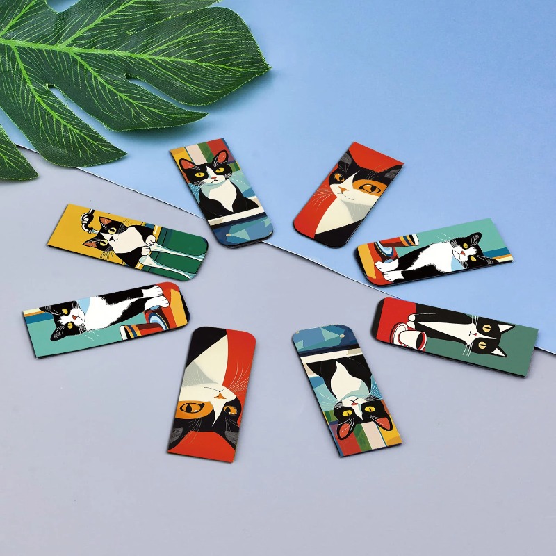 5PCS Simple And Fun Cat Magnet - Office Supply Office Stationery Items recension och pris