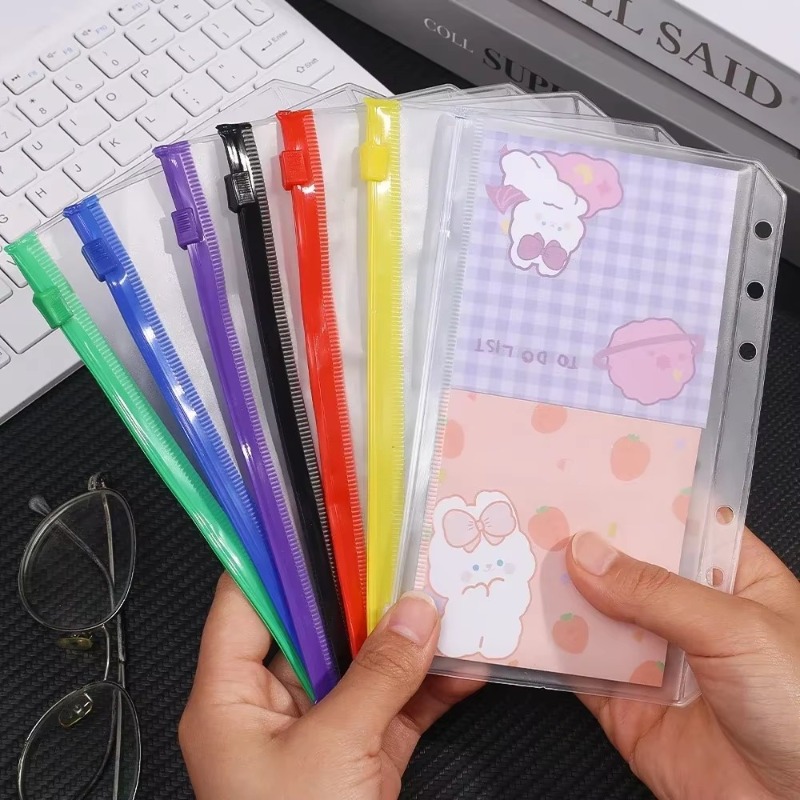 2-12Pcs Clear A6 6-Hole Binder - Planner Weekly Budget recension och pris