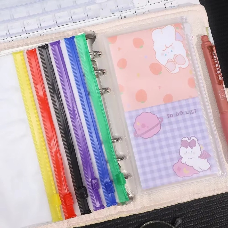 2-12Pcs Clear A6 6-Hole Binder - Planner Weekly Budget recension och pris