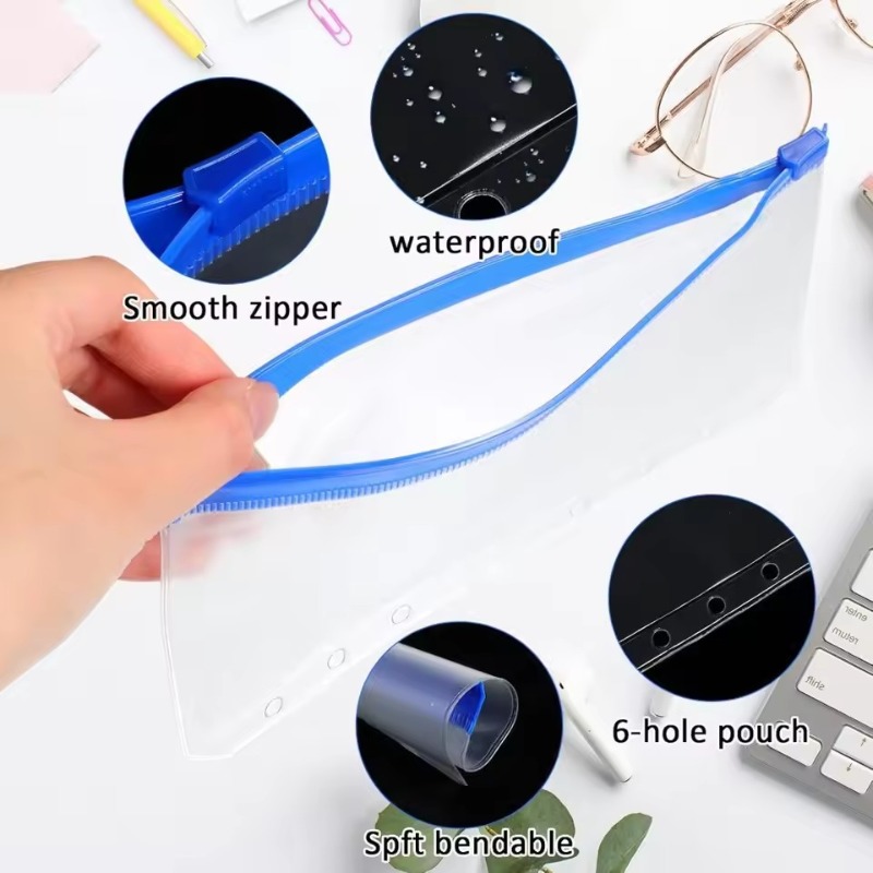 2-12Pcs Clear A6 6-Hole Binder - Planner Weekly Budget recension och pris