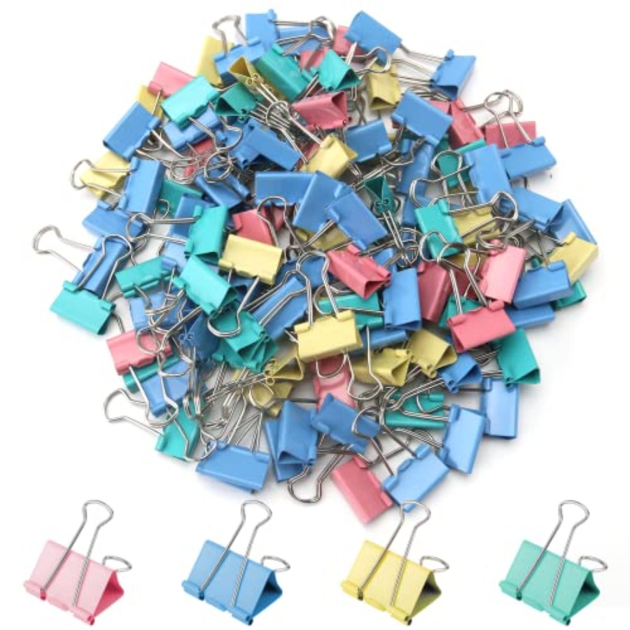 120 Pack Binder Clips 0.75 Inc - Binder Clip Assorted recension och pris