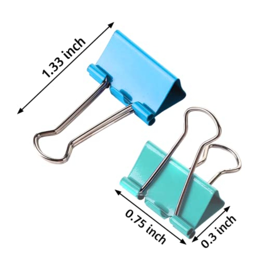 120 Pack Binder Clips 0.75 Inc - Binder Clip Assorted recension och pris