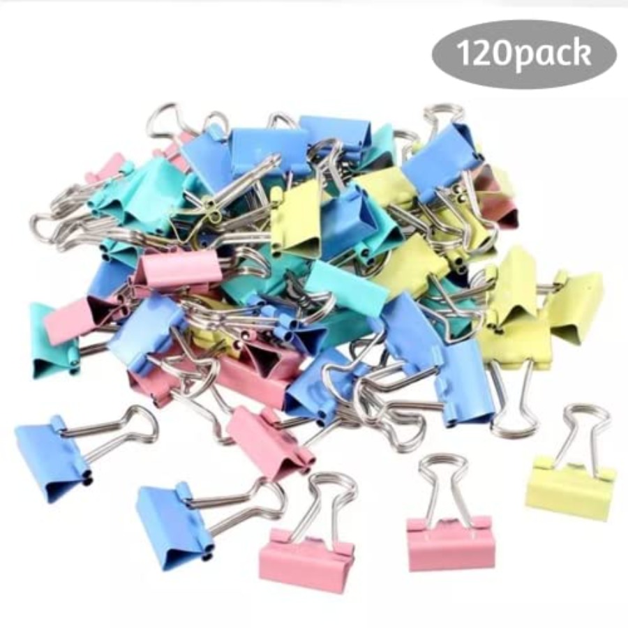 120 Pack Binder Clips 0.75 Inc - Binder Clip Assorted recension och pris