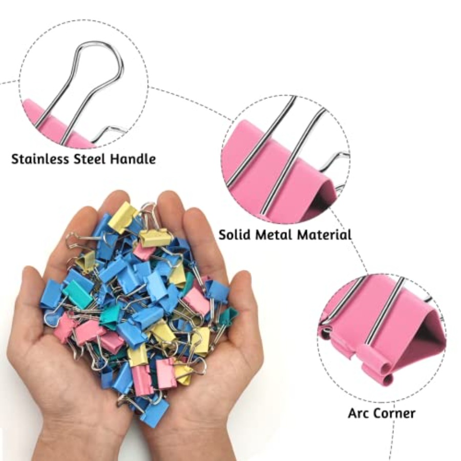120 Pack Binder Clips 0.75 Inc - Binder Clip Assorted recension och pris