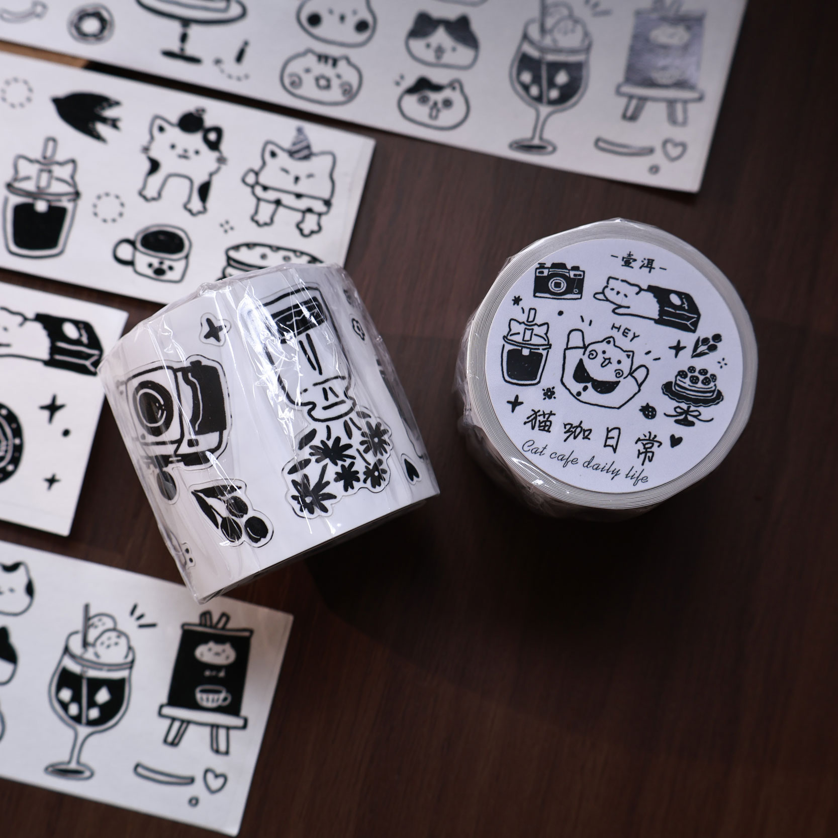 YiEr Studio Vintage Daily Cat' - Washi Tape Set recension och pris