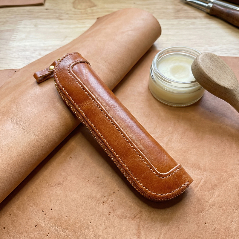 Vintage vegetable-tanned Leath - Tan Stationery & Office Supply recension och pris