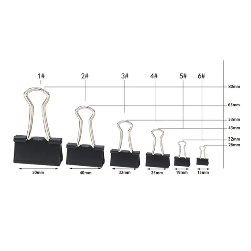 10/20PCS Metal Paper Clip 19 2 - Binder Clip Assorted recension och pris