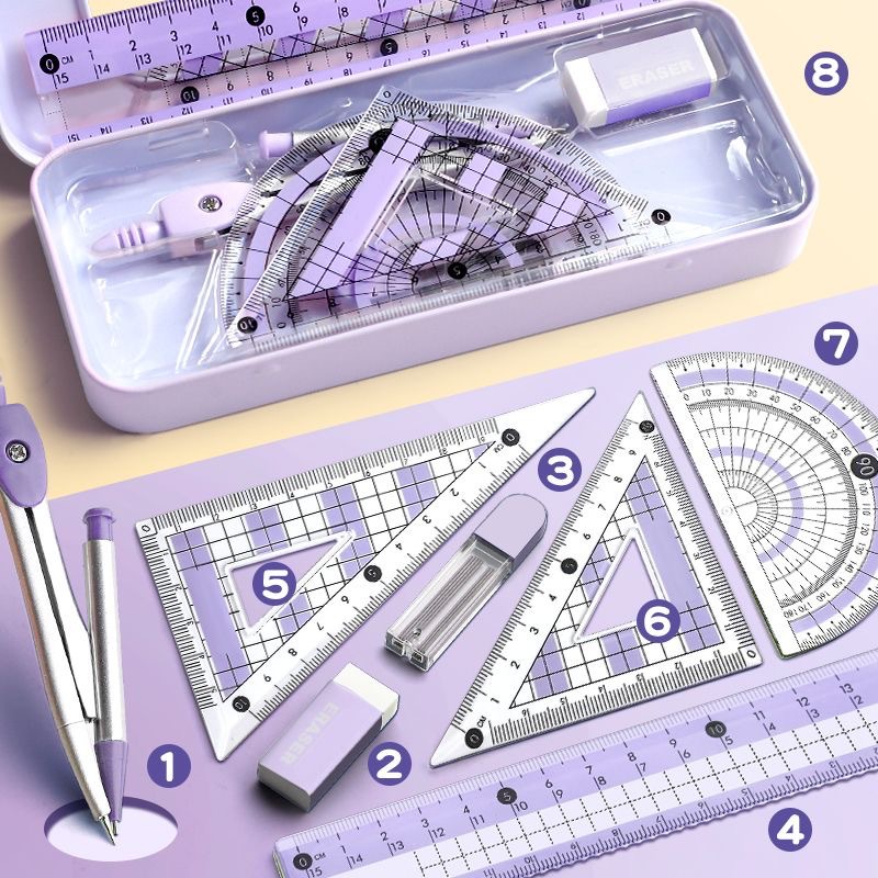 Professional Compass and Ruler - Compass Geometry Set recension och pris