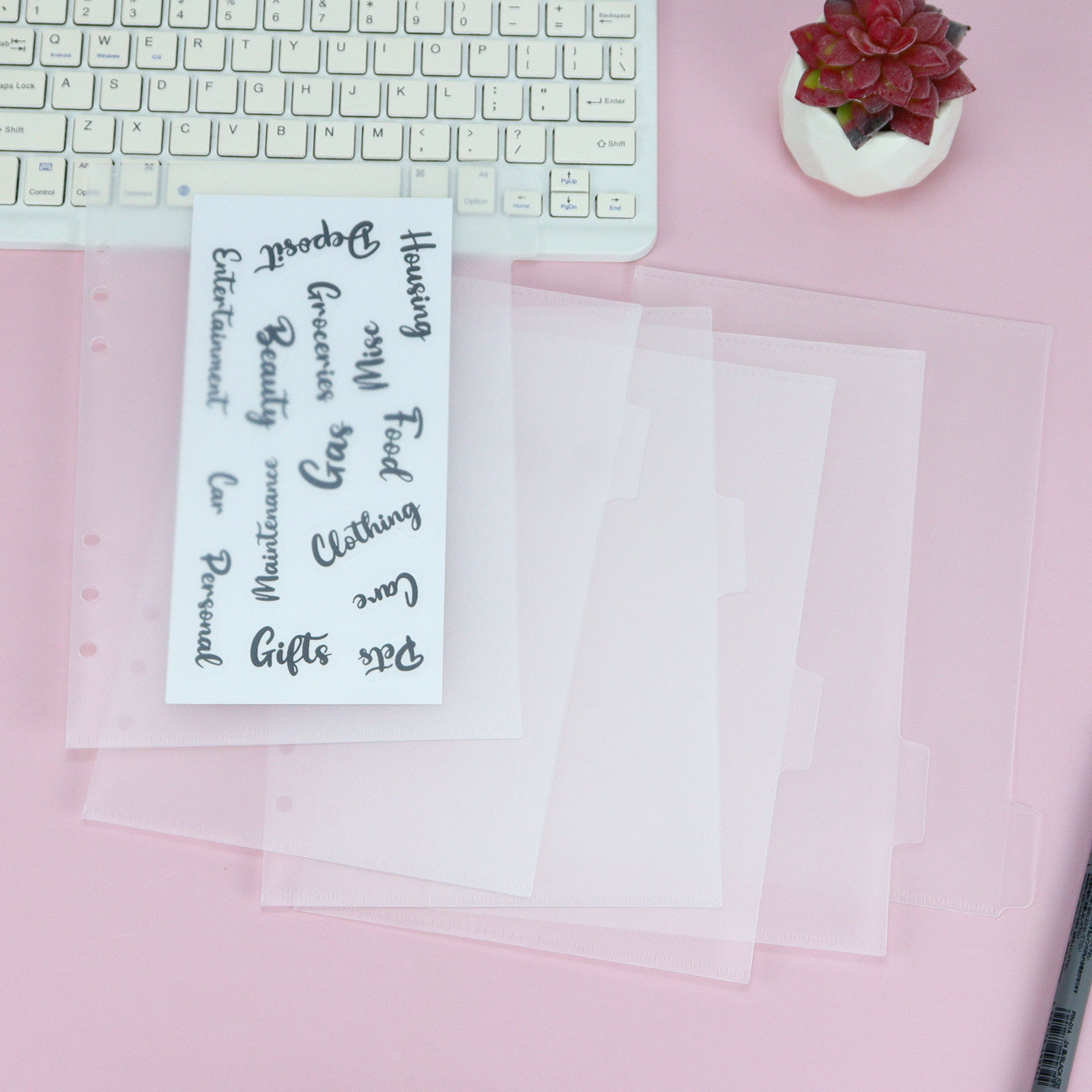 A5 6Pcs Binder Pockets Binder  - Portfolio Folder Zip recension och pris