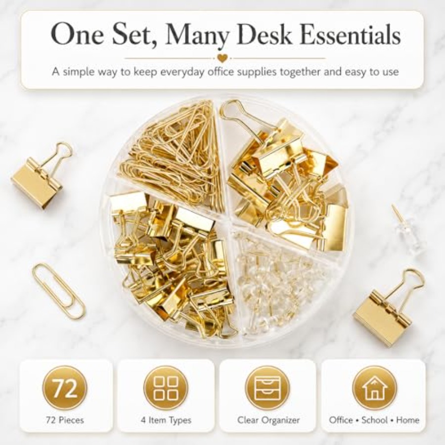 Paper Binder and Clips Set, Me - Binder Clip Assorted recension och pris