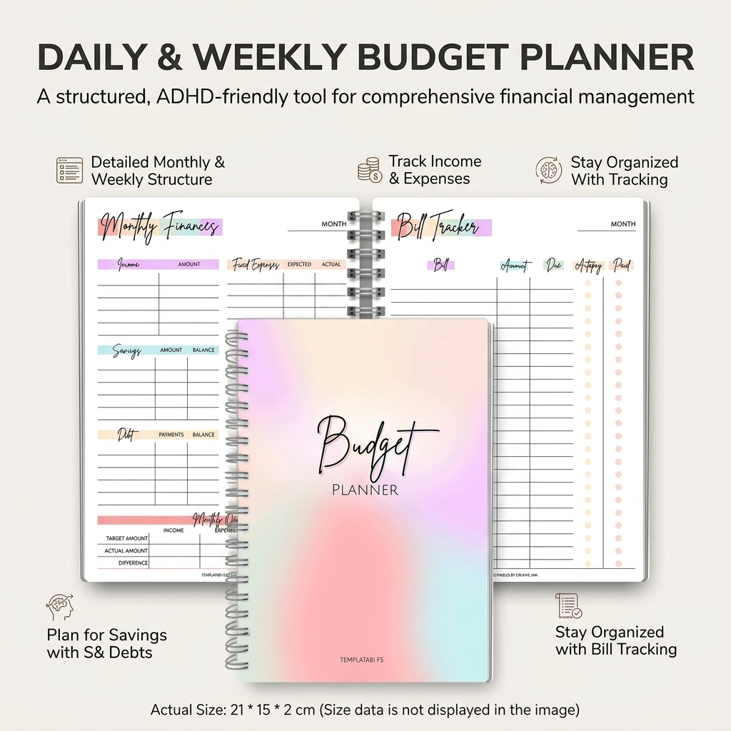 Daily Income and Expense Noteb - Planner Weekly Budget recension och pris