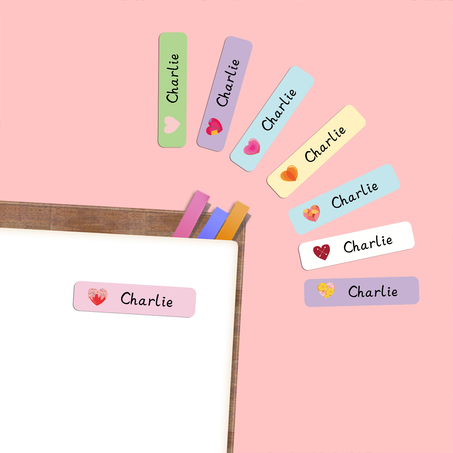 Personalized Heart Shape Name  - Stationery Office recension och pris