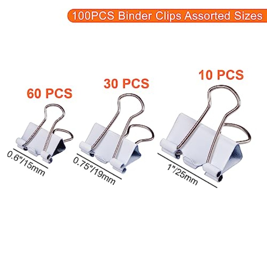 Binder Clips Assorted Sizes, W - Binder Clip Assorted recension och pris