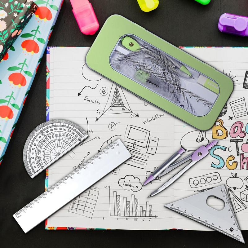 Protractor And Compass Set Mat - Compass Geometry Set recension och pris