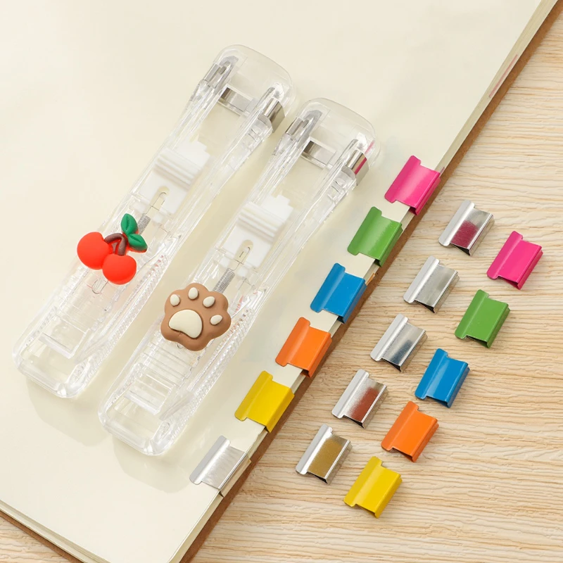 New Push Clip Stapler Staple R - Binder Clip Assorted recension och pris