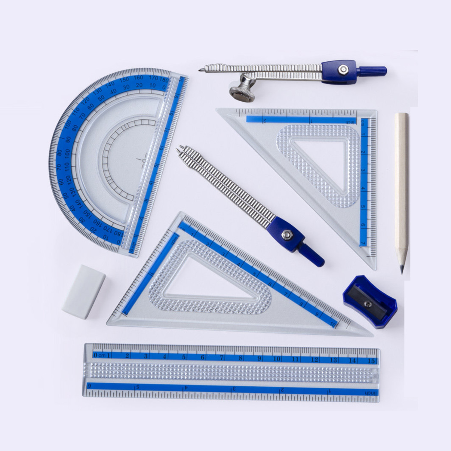 10 PCS Geometry Math Set Shatt - Compass Geometry Set recension och pris