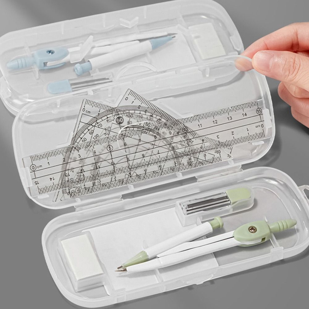 8PCS/Set Plastic Ruler Compass - Compass Geometry Set recension och pris