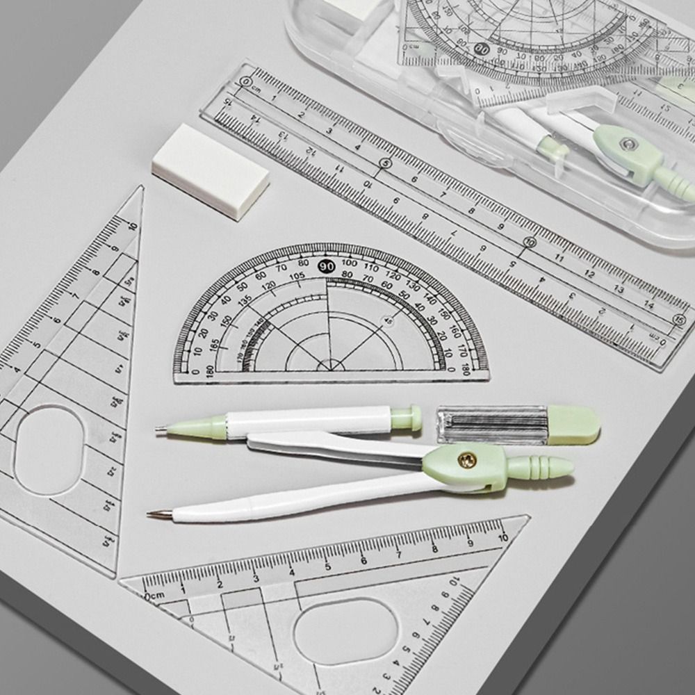 8PCS/Set Plastic Ruler Compass - Compass Geometry Set recension och pris
