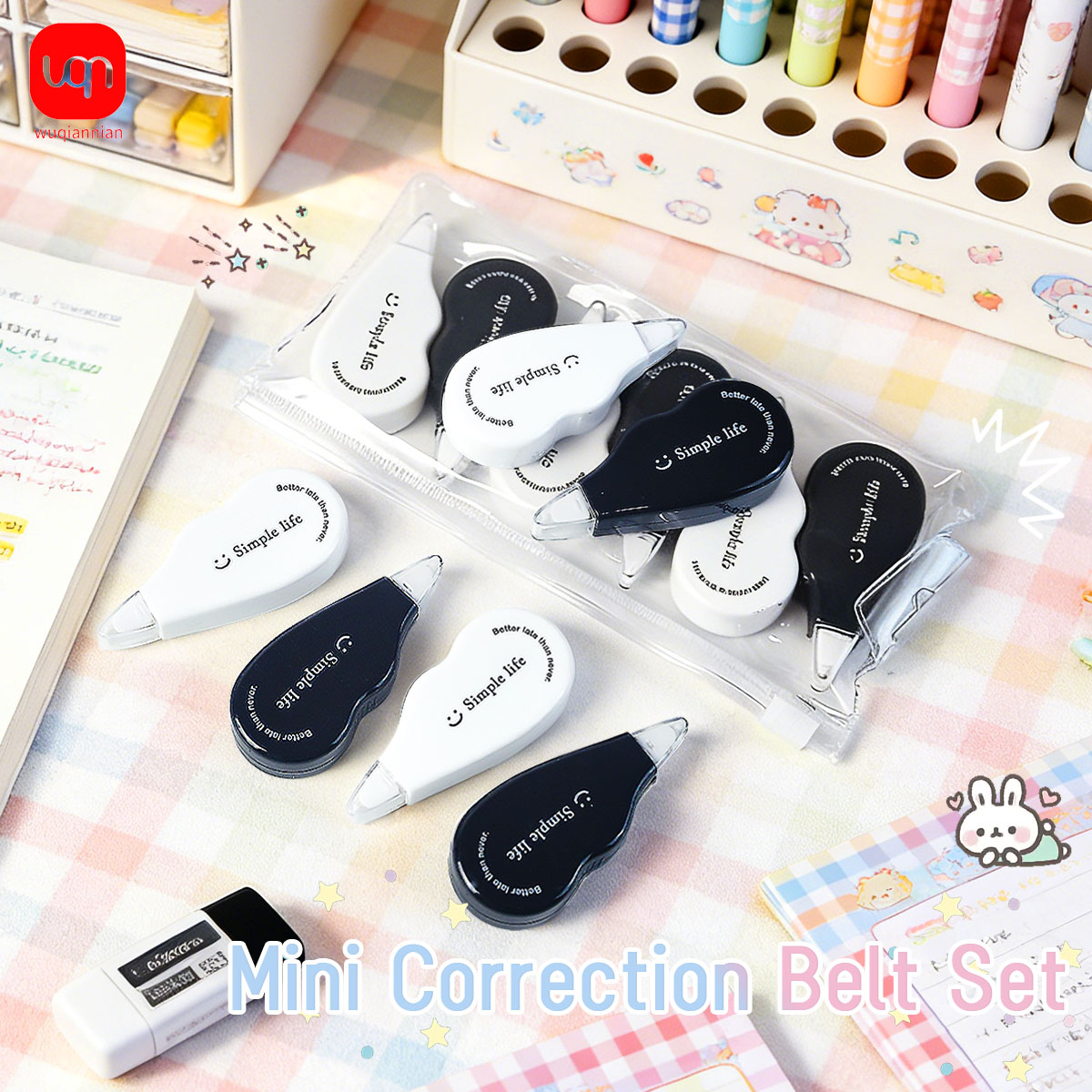WQN - Black and White Mini Cor - Office Supply Office Stationery Items recension och pris