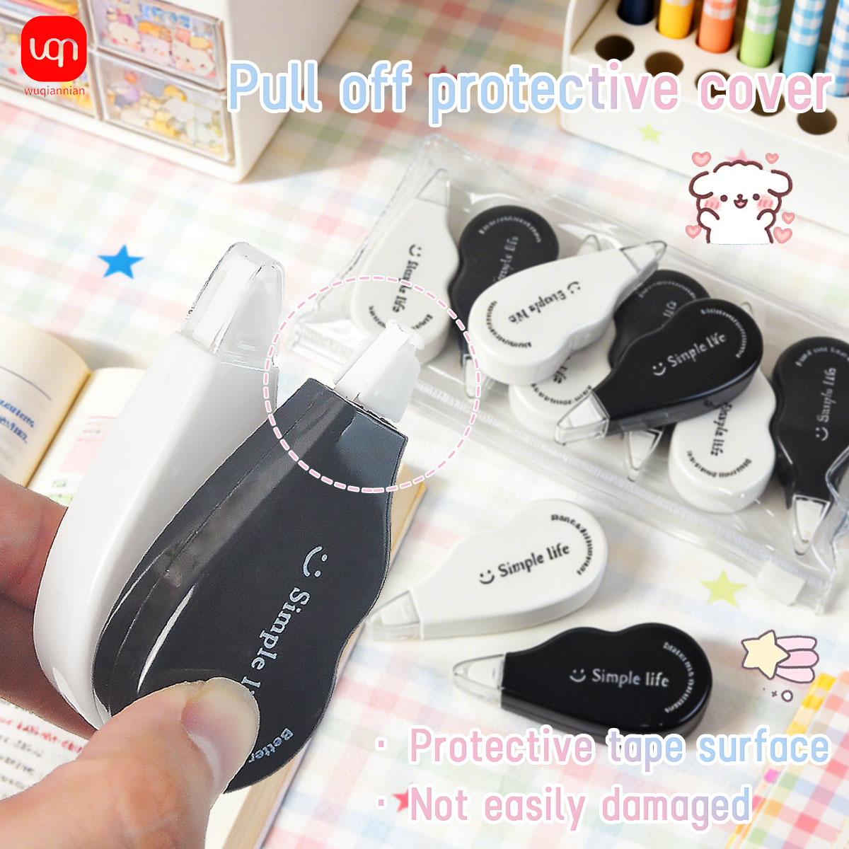 WQN - Black and White Mini Cor - Office Supply Office Stationery Items recension och pris