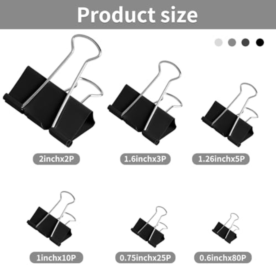 125Pcs Binder Clips Colored, B - Binder Clip Assorted recension och pris