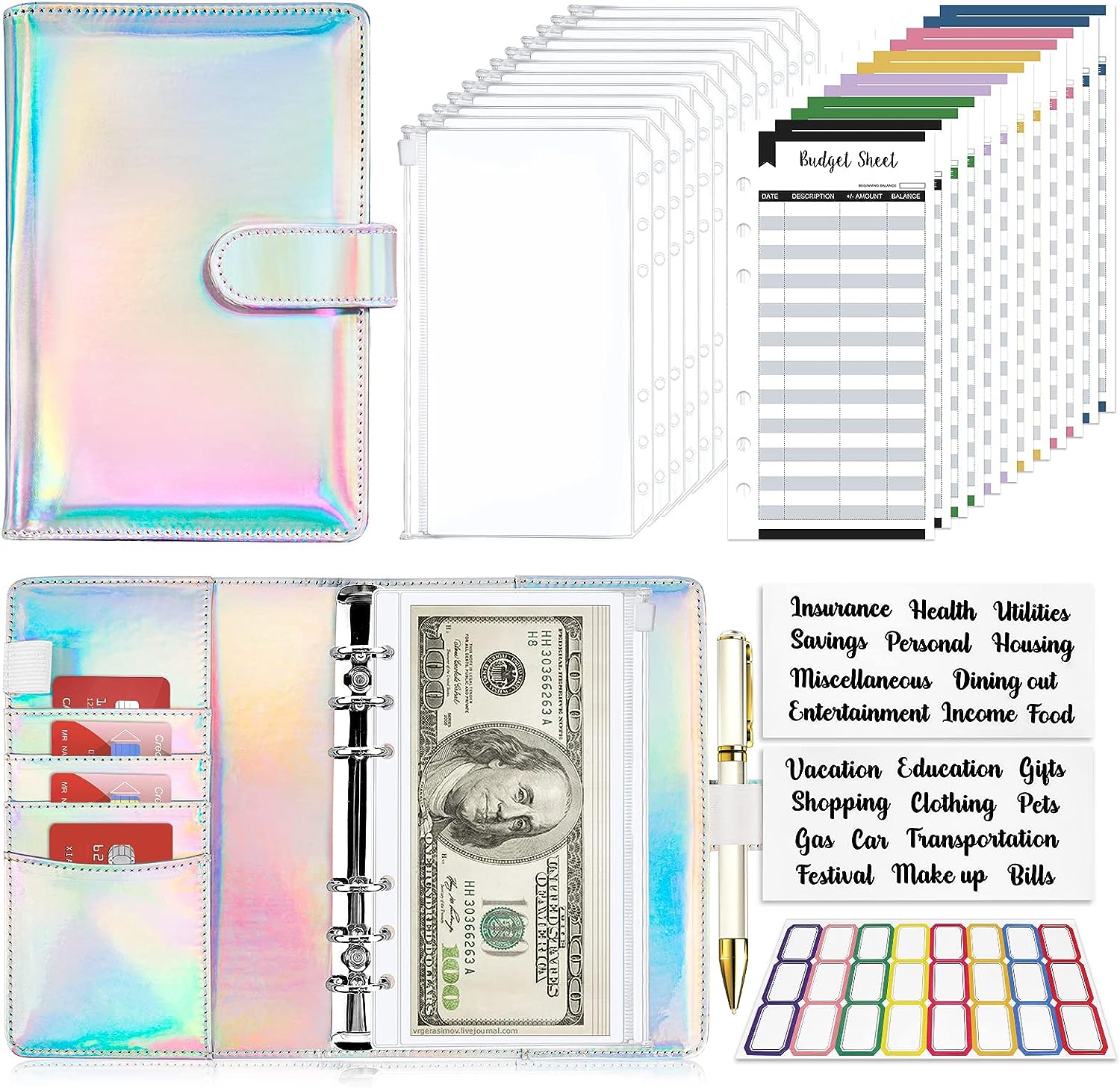 2023 laser Budget Binder Zippe - Planner Weekly Budget recension och pris