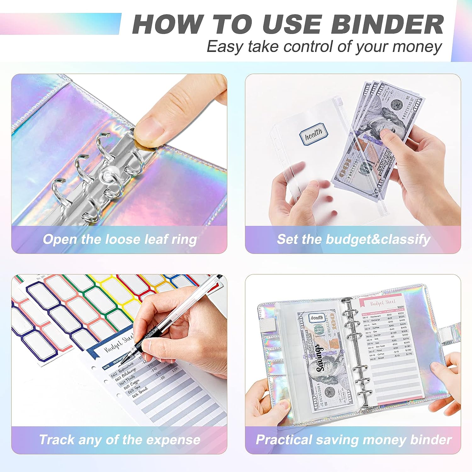 2023 laser Budget Binder Zippe - Planner Weekly Budget recension och pris