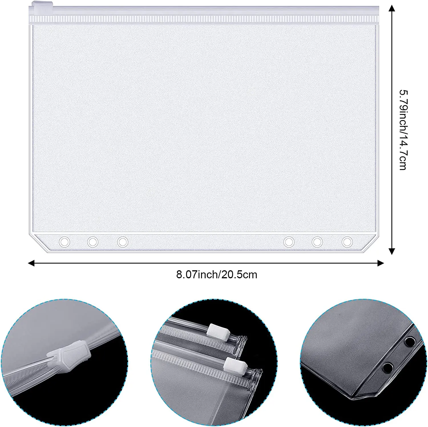 Binder Pockets A6 6-Hole Zippe - Planner Weekly Budget recension och pris