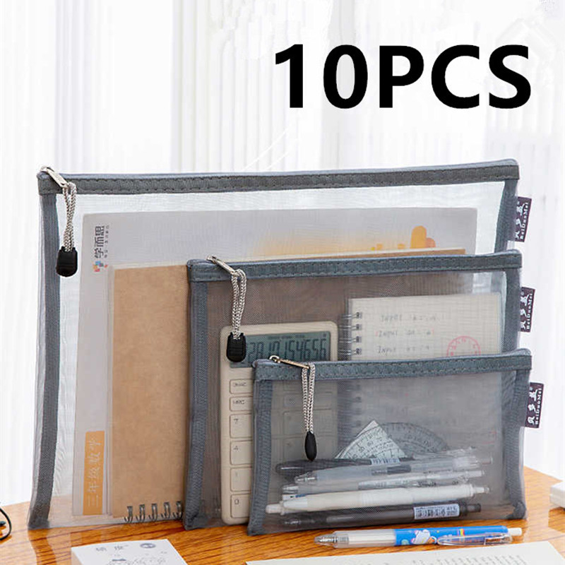 1/10 PCS Mesh Zipper File Bag  - File Folder Hanging recension och pris