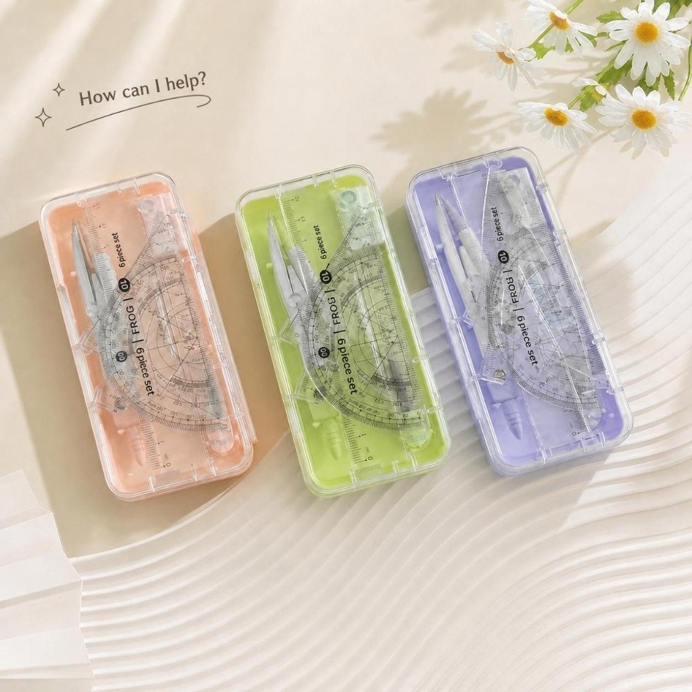 2/7pcs Portable Tulip Student  - Compass Geometry Set recension och pris