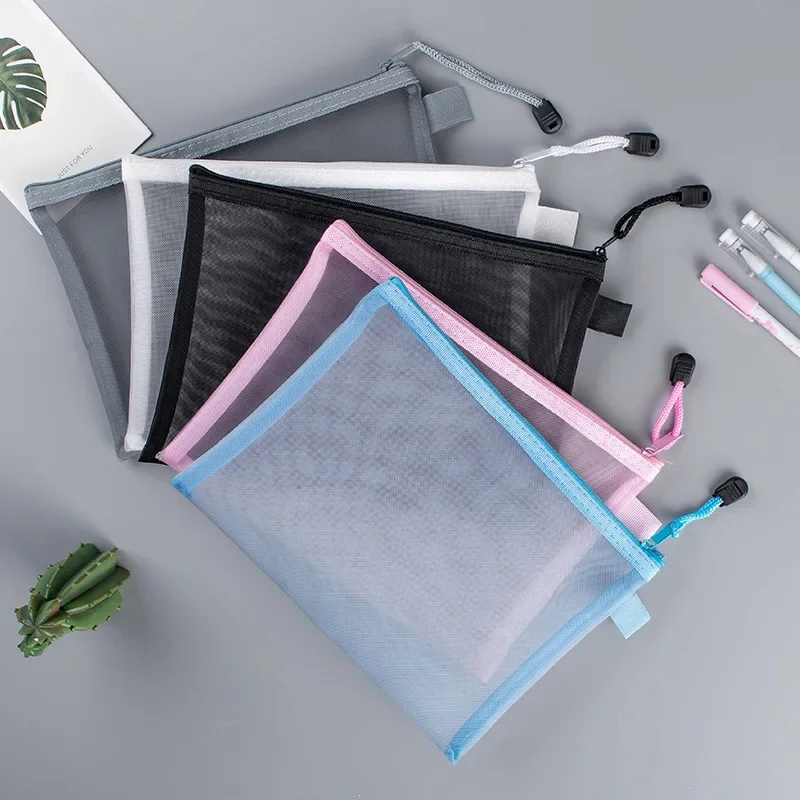 1Pcs A4/A5/A6 Mesh Zipper Pouc - Portfolio Folder Zip recension och pris