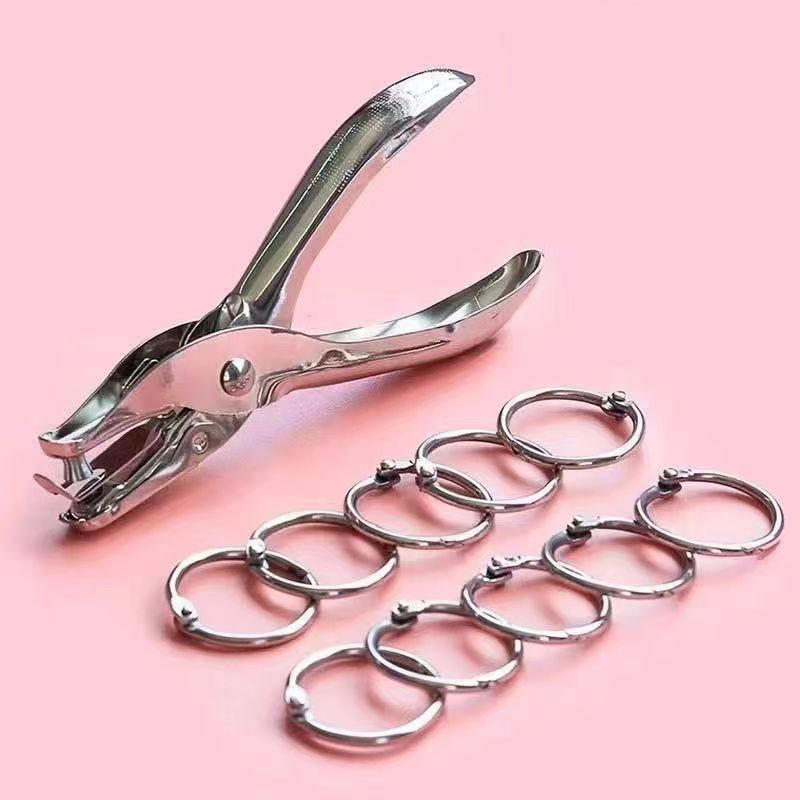 Hand Held Metal Stationery Rou - Paper Punch 3 Hole recension och pris