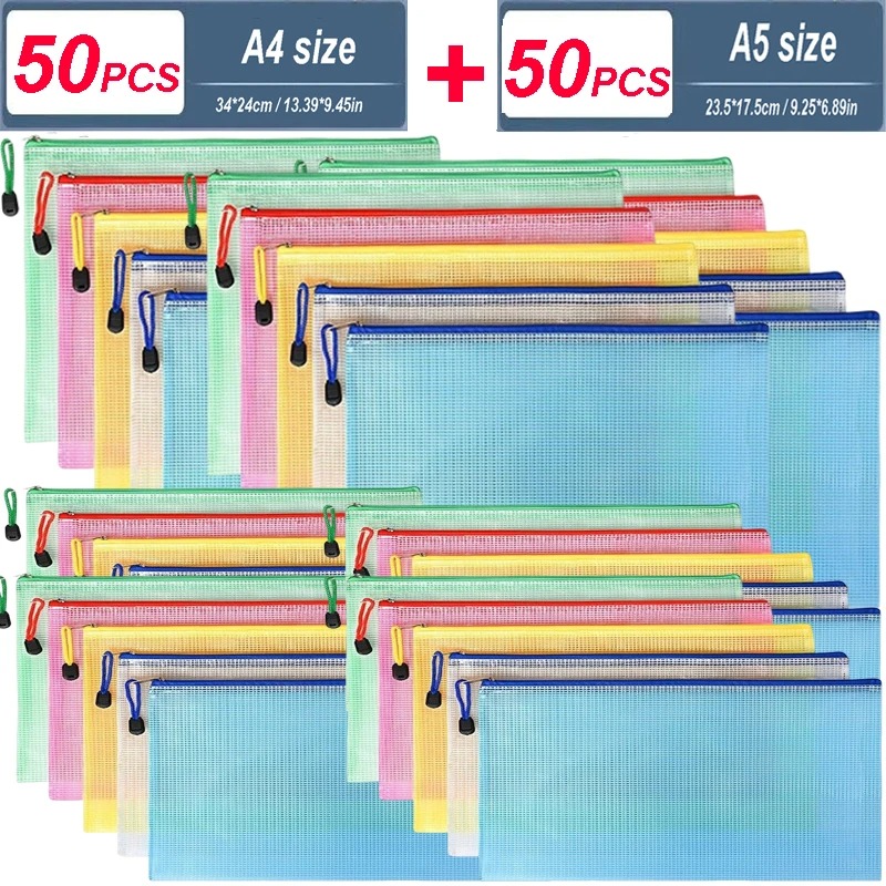 5/20/50/100PC Stationery Stora - Portfolio Folder Zip recension och pris