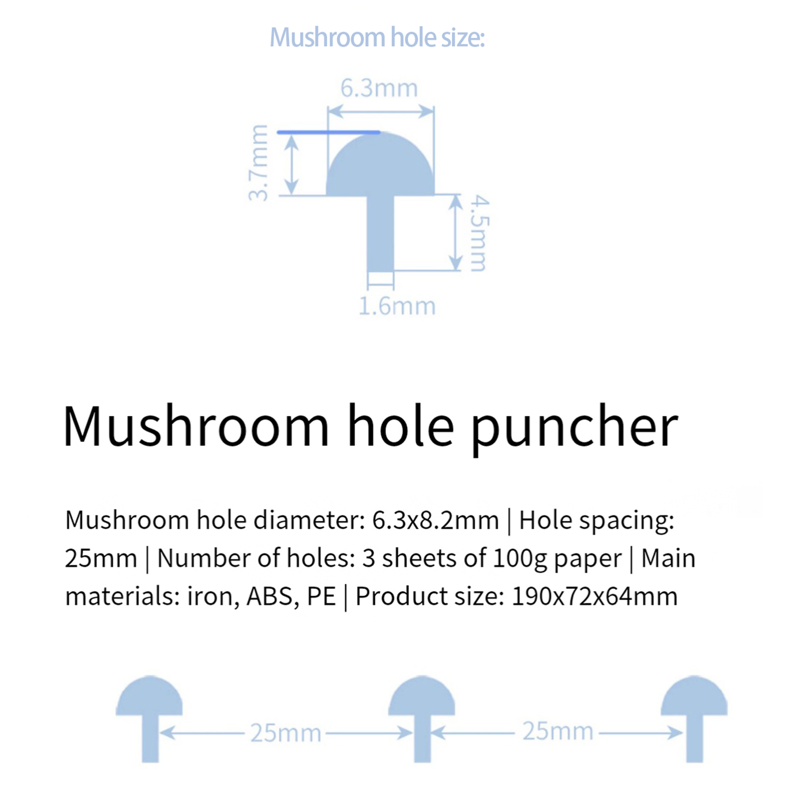 KW-triO Handheld DIY Mushroom  - Paper Punch 3 Hole recension och pris